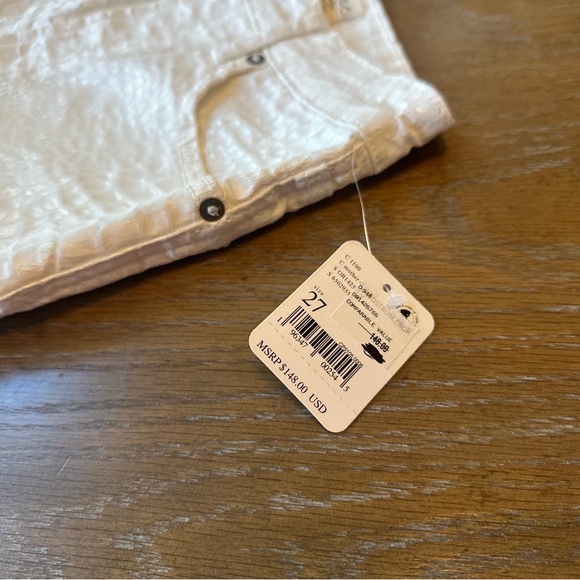 NWT WE THE FREE CROCODILE PRINT woman’s pants white size 27 - Picture 6 of 11